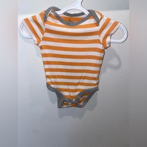 5/$15 Circo Orange and White Stripped Baby Onesie
